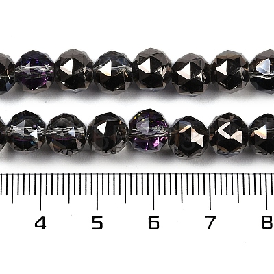Transparent Electroplate Glass Beads Strands EGLA-N002-34C-C21-1