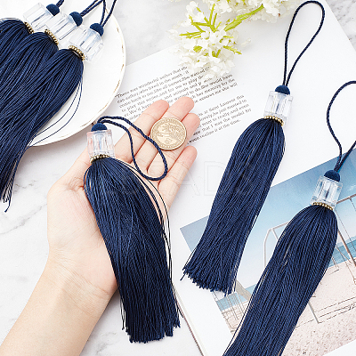 8Pcs Polyester Tassel Pendant Decorations AJEW-GF0004-66C-1