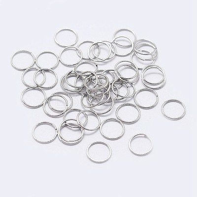 Anti-Tarnish Rhodium Plated 925 Sterling Silver Saw Cut Open Jump Rings STER-F036-02P-0.9x7mm-1