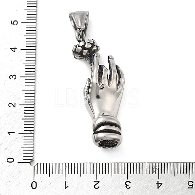 304 Stainless Steel Pendants STAS-V008-13AS-1