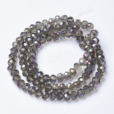 Electroplate Transparent Glass Beads Strands LS-EGLA-A034-T8mm-F11-1