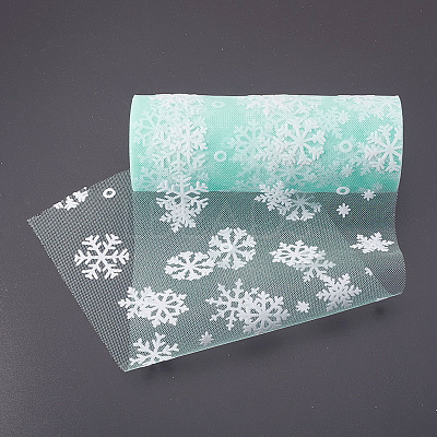 Snowflake Deco Mesh Ribbons OCOR-P010-G11-1