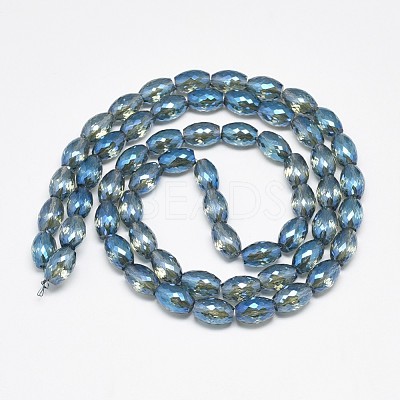 Electroplate Glass Beads Strands EGLA-Q089-A05-1