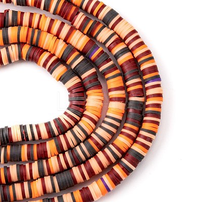 Handmade Polymer Clay Beads Strands CLAY-R089-6mm-T02B-21-1