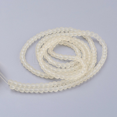 Baking Paint Transparent Glass Bead Strands GLAA-S031-4mm-23-1