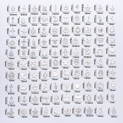 Tarnish Resistant 201 Stainless Steel Pendants STAS-N092-M-01-1