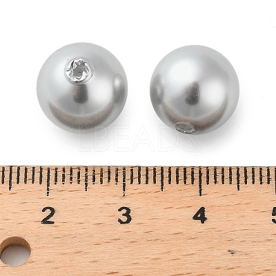 Baking Paint Pearlized Glass Pearl Round Beads X-HY-Q001-02B-04-1
