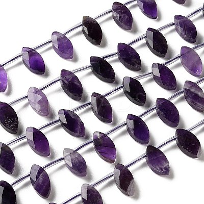 Natural Banded Amethyst Beads Strands G-P607-A09-01-1