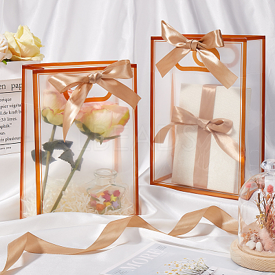 12Pcs Rectangle Plastic Gift Bags ABAG-SP0001-07B-1