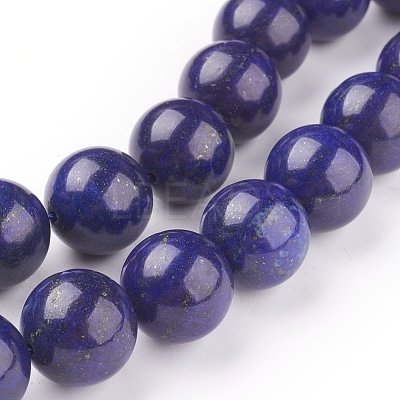 Natural Lapis Lazuli Beads Strands G-G087-14mm-1
