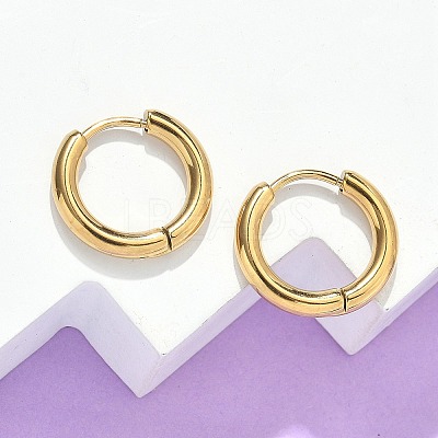 Ion Plating(IP) 304 Stainless Steel Huggie Hoop Earrings LS-EJEW-F111B-16mm-G-1