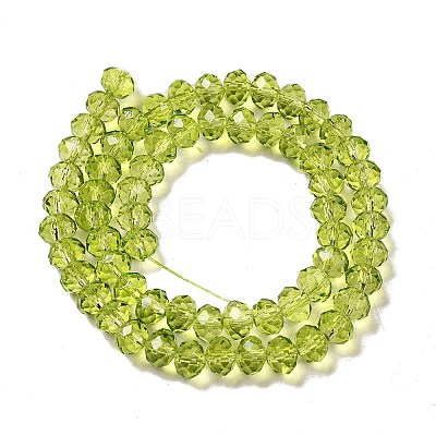 Transparent Baking Paint Glass Beads Strands DGLA-A034-T8mm-D05-1