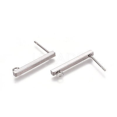 Non-Tarnish 304 Stainless Steel Stud Earring Findings STAS-E482-03A-P-1