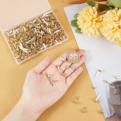 350Pcs 7 Styles Iron Brads IFIN-GF0001-29G-1