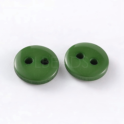 2-Hole Flat Round Resin Sewing Buttons for Costume Design LS-BUTT-E119-20L-14-1