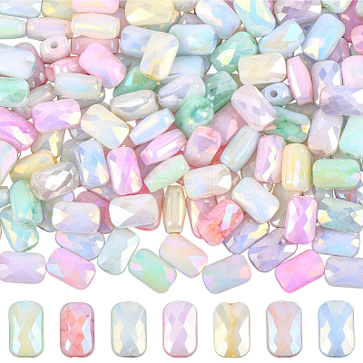 210Pcs 7 Colors Anti-Tarnish Electroplate Glass Beads GLAA-SC0003-16-1