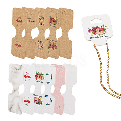 220Pcs 11 Styles Paper Necklace Display Cards CDIS-CD0001-03-1