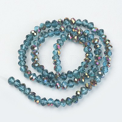 Electroplate Transparent Glass Beads Strands EGLA-A034-T2mm-R09-1