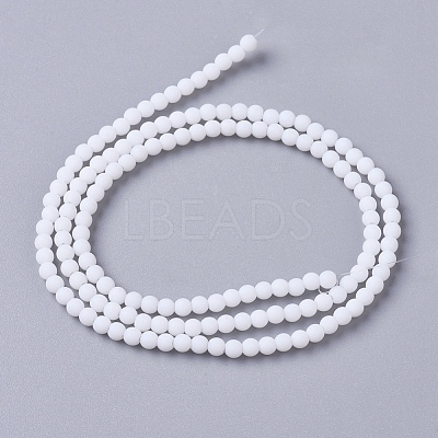 Frosted Opaque Glass Bead Strands FGLA-G002-A11-1