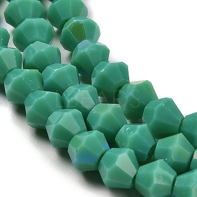 Opaque Solid Color Imitation Jade Glass Beads Strands GLAA-F029-P4mm-D07-1