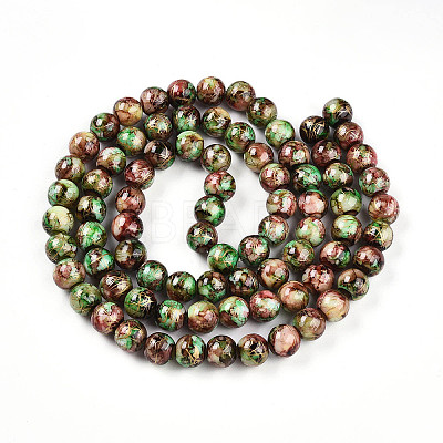 Baking Paint Glass Beads X1-DGLA-N003-10mm-B07-1