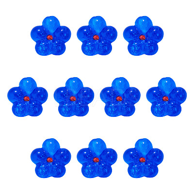 10Pcs Transparent Handmade Bumpy Lampwork Beads LAMP-TADJ0001-48B-1