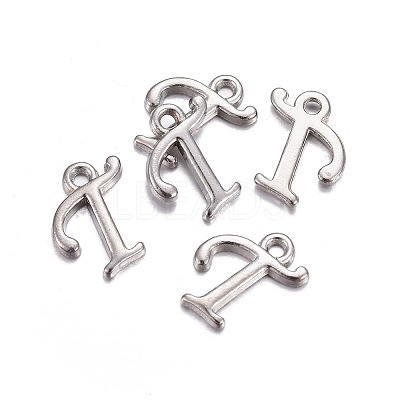 Platinum Plated Alloy Letter Pendants LS-PALLOY-J718-01P-T-1