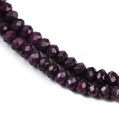 Natural Ruby Beads Strands G-P553-F01-03-1