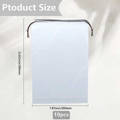 10Pcs PE Velvet Drawstring Storage Bags ABAG-SP0001-34A-1