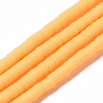 Flat Round Handmade Polymer Clay Bead Spacers CLAY-R067-3.0mm-15-1