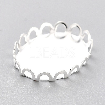 304 Stainless Steel Cabochon Settings STAS-Y001-10S-1