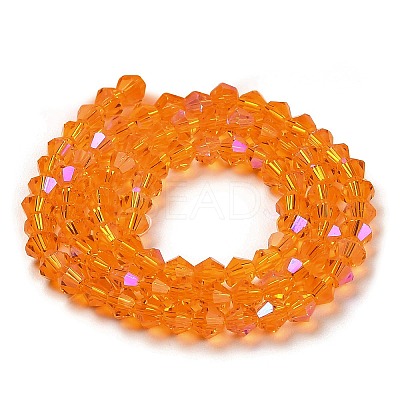 Transparent Electroplate Glass Beads Strands EGLA-A039-T3mm-L23-1