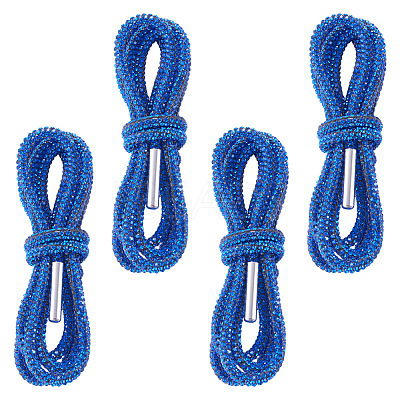 4Pcs Rhinestone Round Cord Shoelace FIND-TA0010-44P-01-1