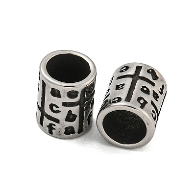 Column 304 Stainless Steel European Beads LS-STAS-E214-10AS-03-1
