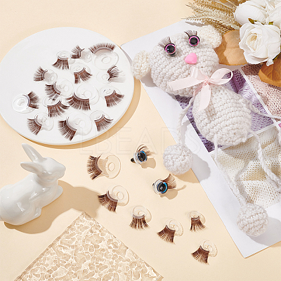 24Pcs 6 Style Acrylic Doll Eyelashes DOLL-PH0001-41B-1