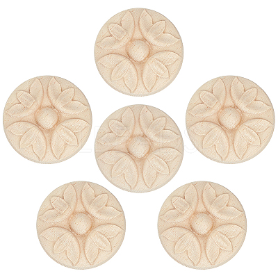 20Pcs Carved Wooden Display Decorations AJEW-ME0002-57-1