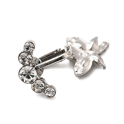Brass Pave Clear Cubic Zirconia Clip on Belly Rings FS-WG683DA-12-1