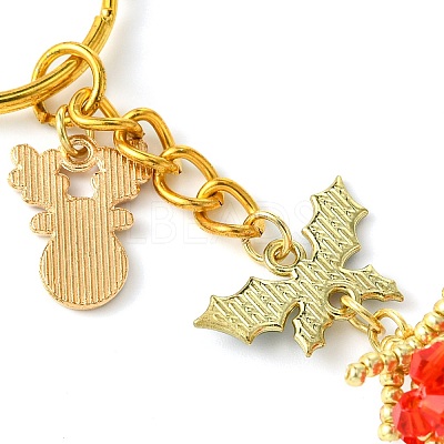 Christmas Woven Glass Keychains KEYC-MZ00017-01-1