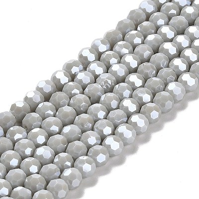 Electroplate Opaque Glass Beads Strands LS-EGLA-A035-P6mm-A22-1