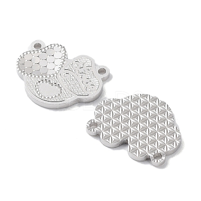 Rhodium Plated 925 Sterling Silver Charms STER-C003-10P-1