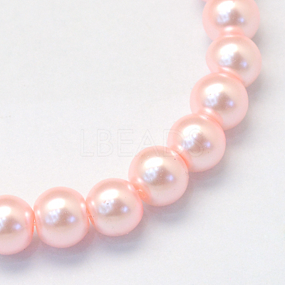 Baking Paint Glass Pearl Bead Strands X-HY-Q003-3mm-70-1
