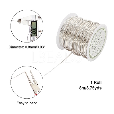 Round Copper Wire Copper Beading Wire for Jewelry Making CWIR-F001-S-0.8mm-1