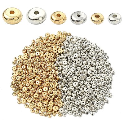 400Pcs 2 Colors CCB Plastic Spacer Beads CCB-YW0001-50A-1