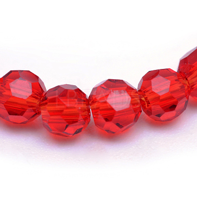 Transparent Glass Bead Strands GLAA-R166-6mm-01D-1