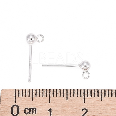 925 Sterling Silver Stud Earring Findings STER-S002-48-1