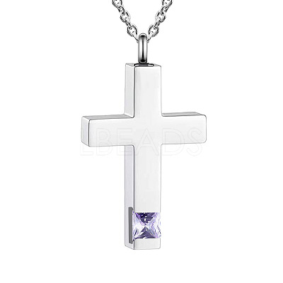 Cross Urn Ashes Pendant Necklace PW-WGBB57D-06-1