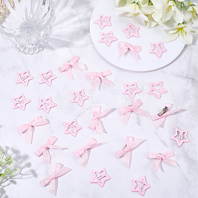 15Pcs Star Iron Snap Hair Clips OHAR-CP0001-23-1