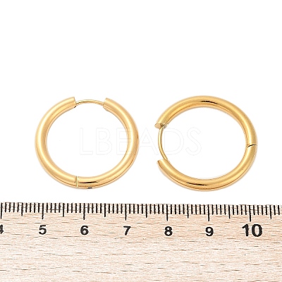 Ion Plating(IP) 304 Stainless Steel Huggie Hoop Earrings LS-EJEW-O087-07B-1