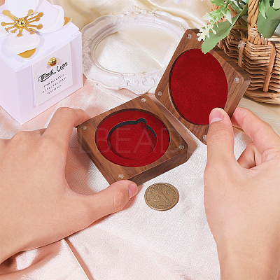 Wood Medal Storage Magnetic Boxes CON-WH0088-93A-02-1