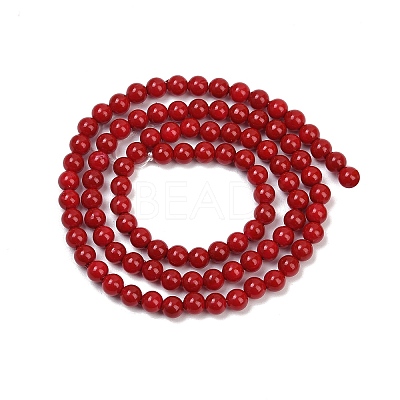 Shell Pearl Beads Strands BSHE-K015-4mm-01-1